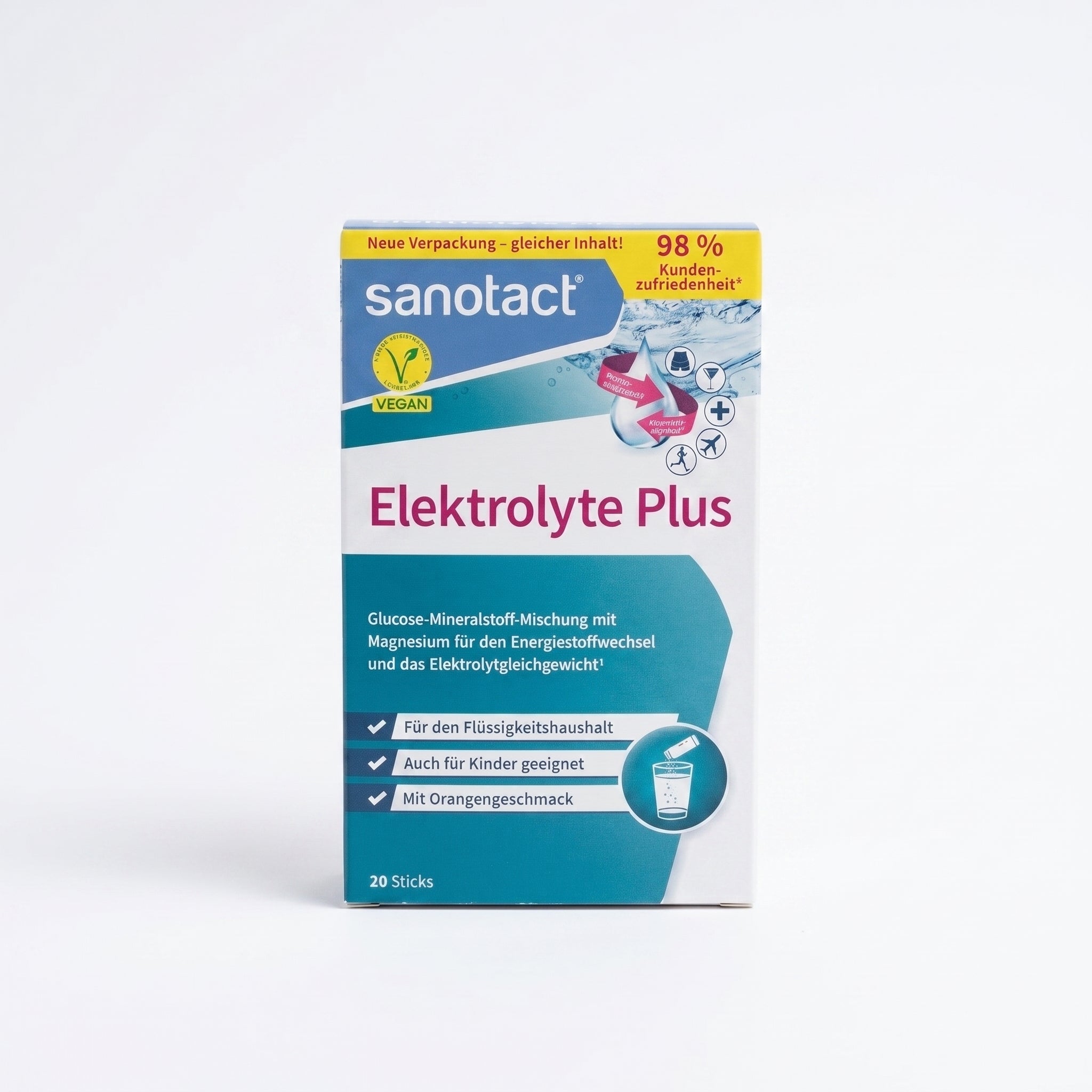 Électrolytes Plus Hydratation & Équilibre Minéral Goût Orange 20 Sticks  أكياس الأملاح المعدنية