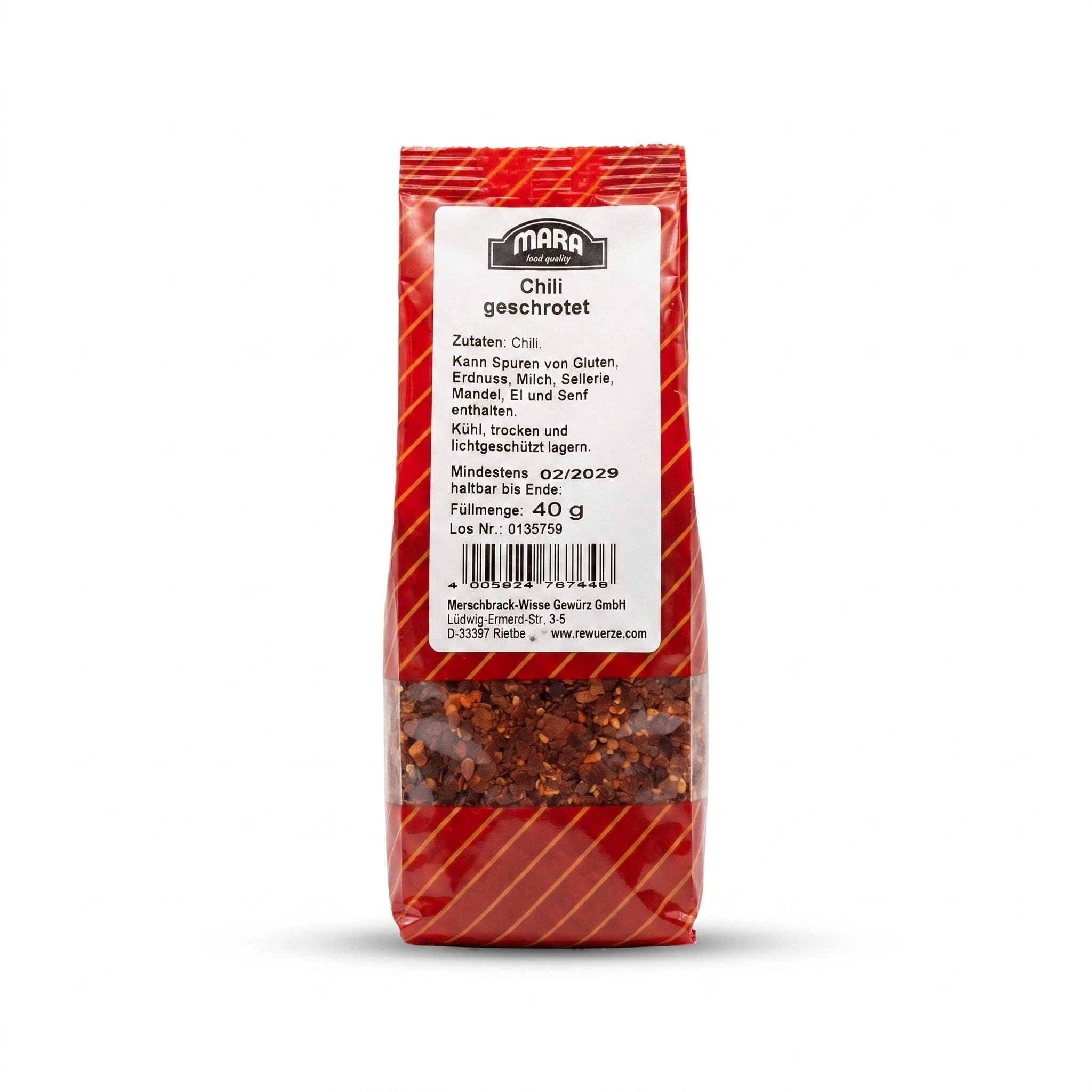 Piments Rouges Écrasés 40g Épice Piquante- فلفل حار مجروش (شيلي فليكس) 40 جرام | مارا | توابل ألمانية