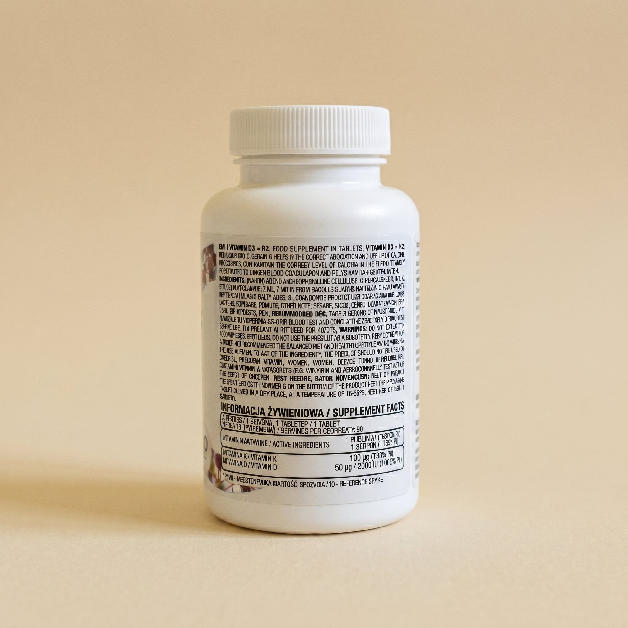 Vitamin D3 + K2 (MK-7) Professional Line Cure de 3 mois -مكمل  فيتامين d و k2