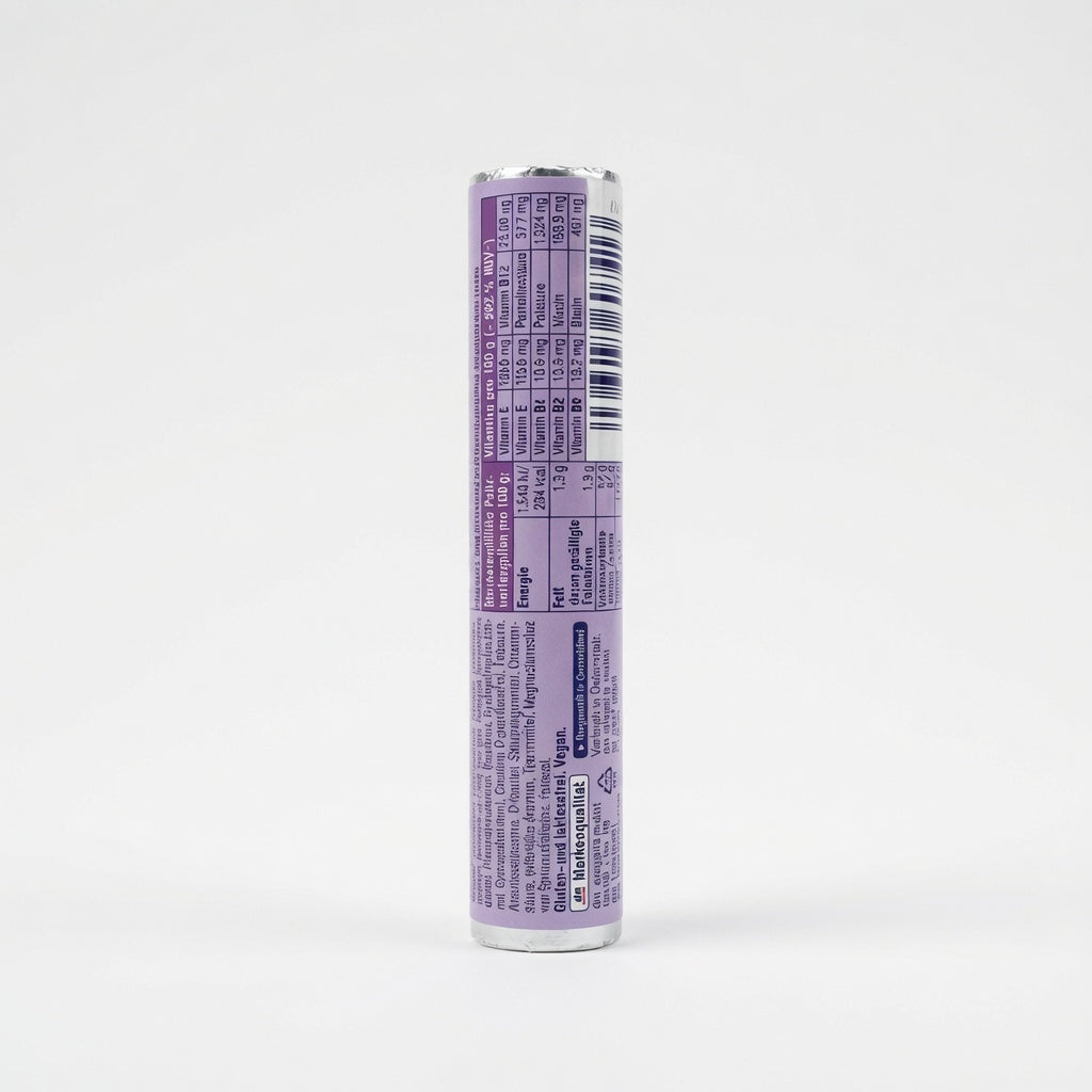 Rouleau de Pastilles de Dextrose aux 10 Vitamines - Saveur Fruits des Bois - Mivolis (44g) "رول فيتامينات بنكهة التوت البري — طاقتك في جيبك!"