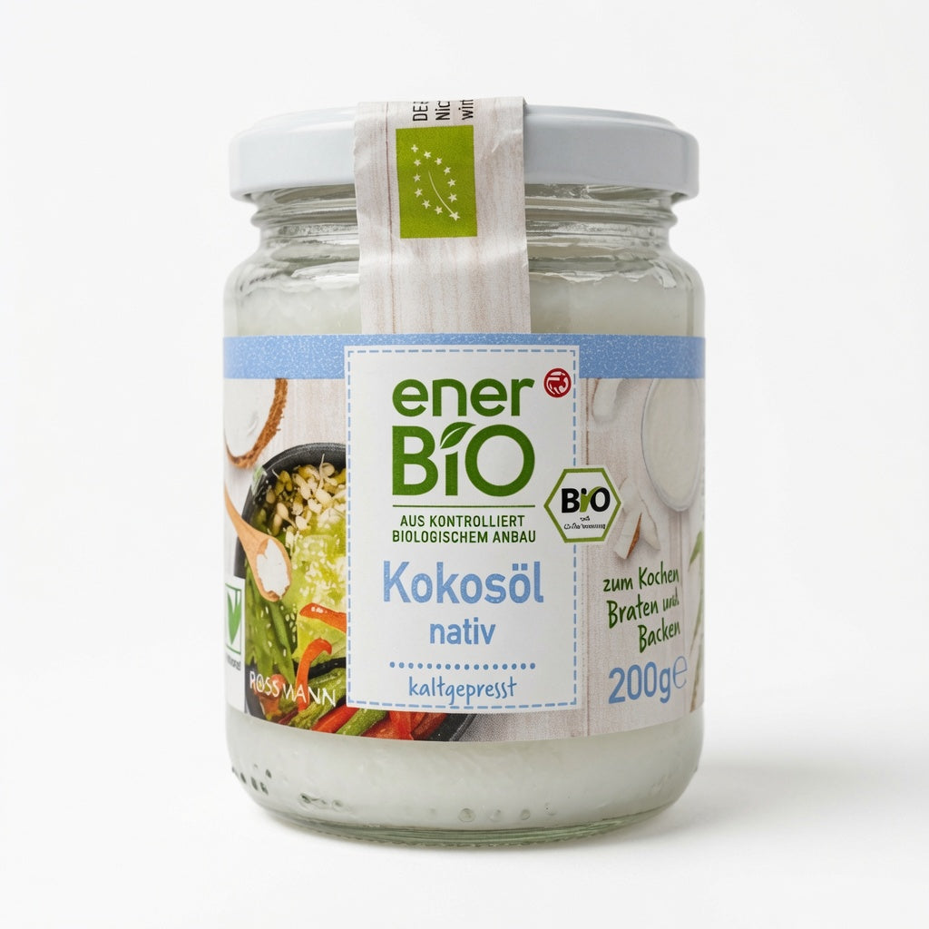 enerBIO Huile de Coco Bio Vierge 200g – زيت جوز الهند العضوي