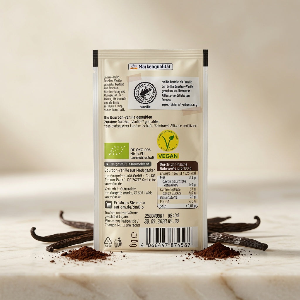 Poudre de Vanille Bourbon Bio - 100% Pure de Madagascar - 5g- فانيليا بوربون المطحونة العضوية