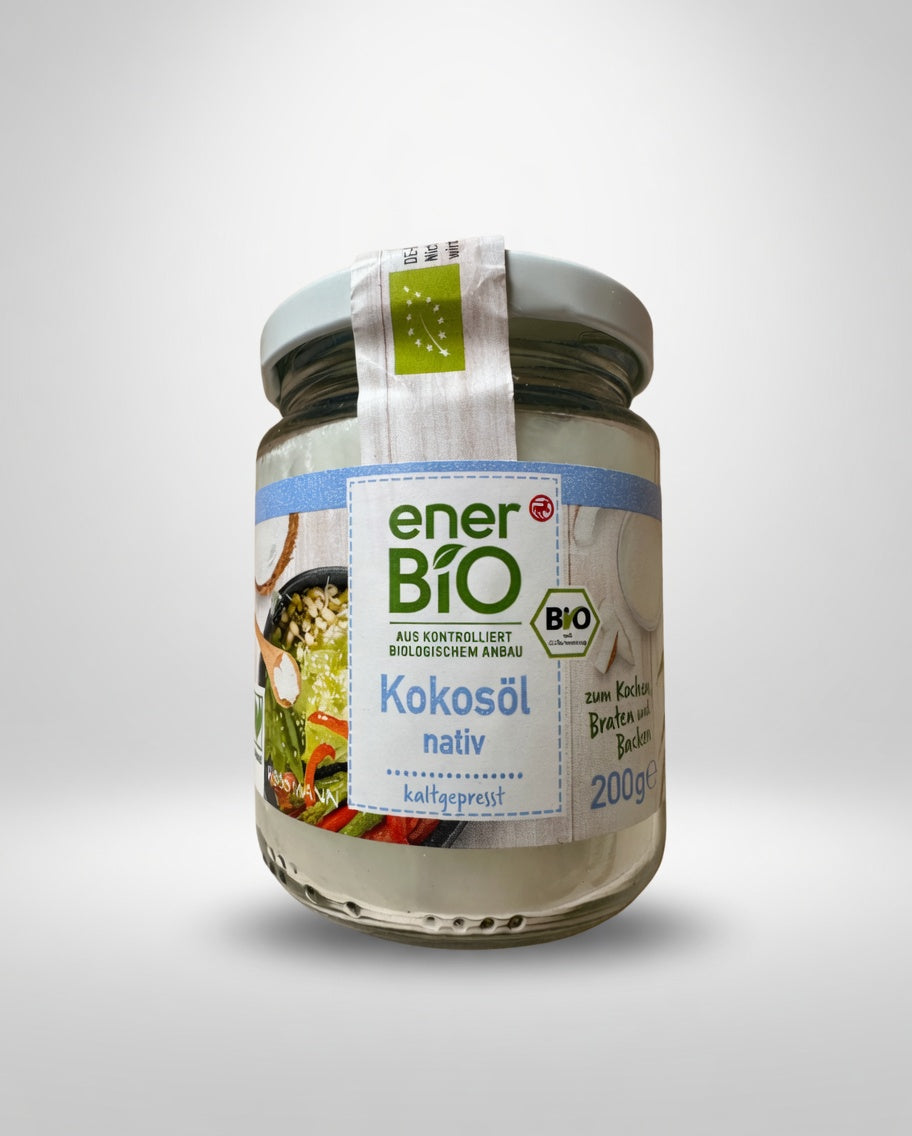 enerBIO Huile de Coco Bio Vierge 200g – زيت جوز الهند العضوي