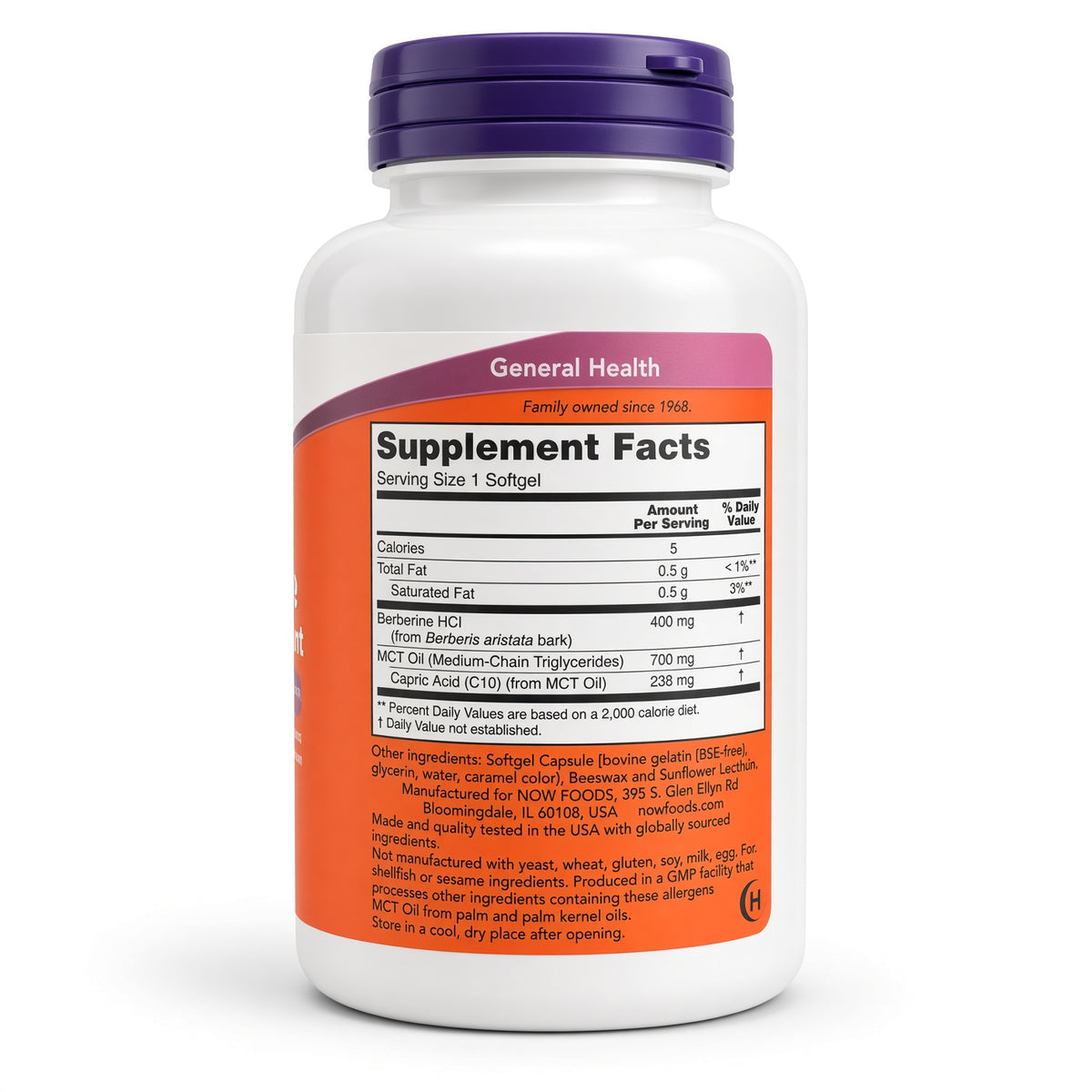Berberine Glucose Support – Berbérine HCl 400 mg avec Huile TCM (90 Capsules Molles)-مكمل البربيرين لدعم مستوى الجلوكوز
