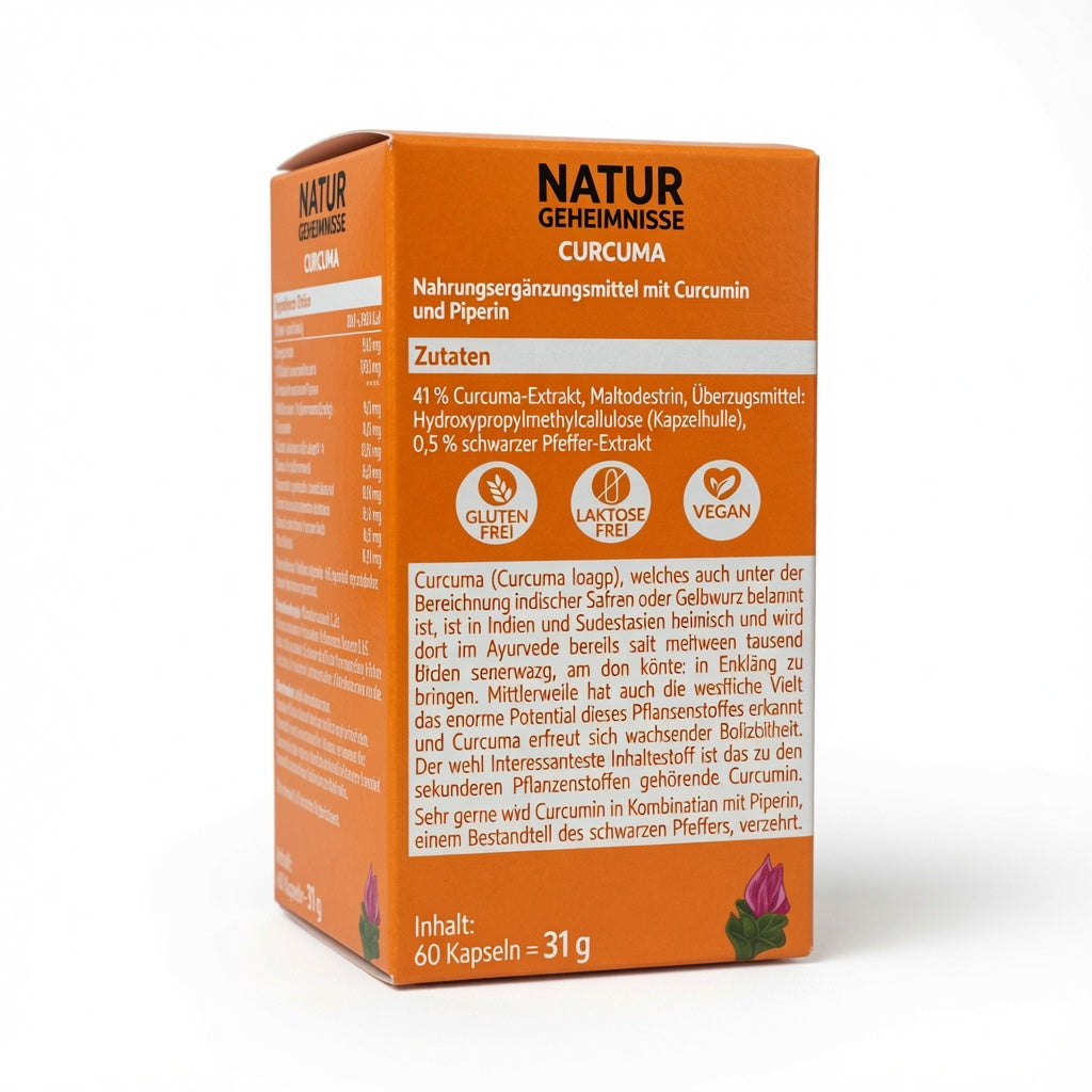 Extrait concentré de Curcuma 60 gelules cure de 2 mois sans gluten sans lactose- مستخلص مركز الكركم طبيعي