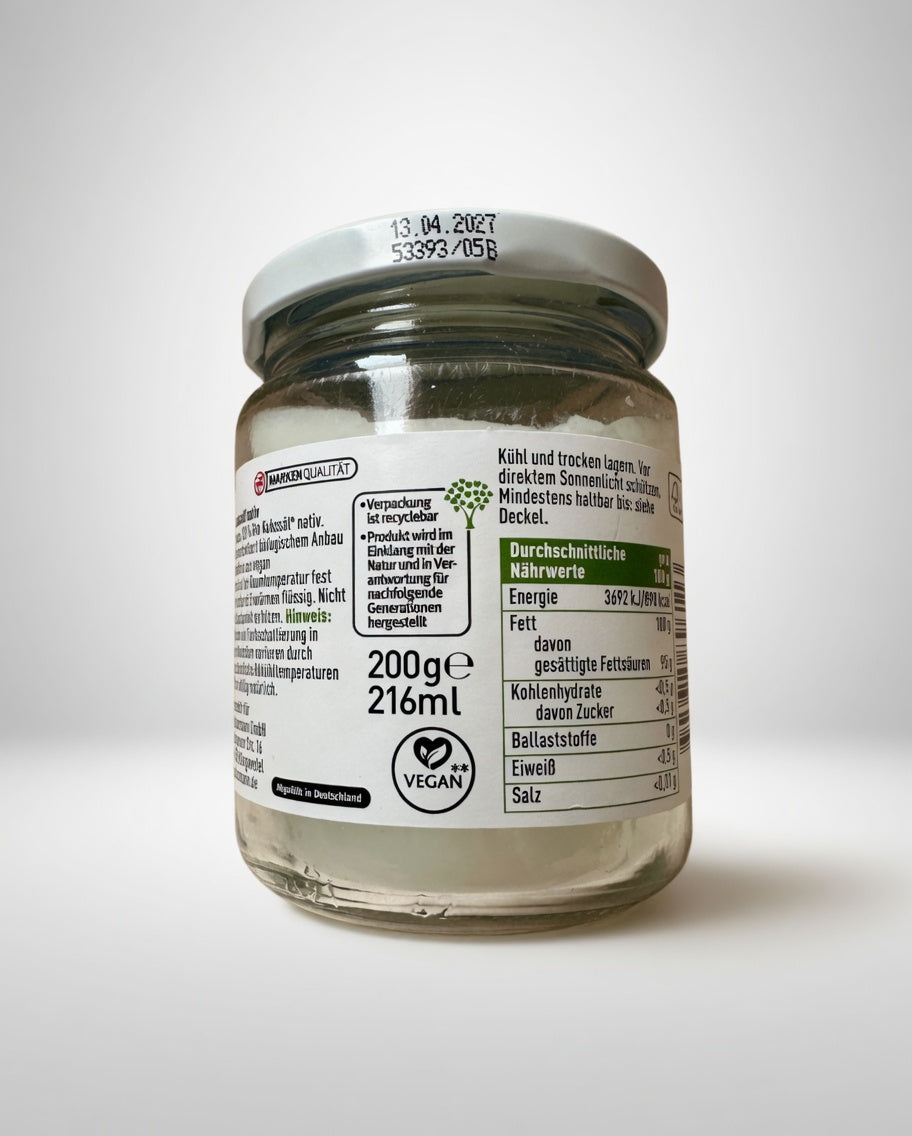 enerBIO Huile de Coco Bio Vierge 200g – زيت جوز الهند العضوي