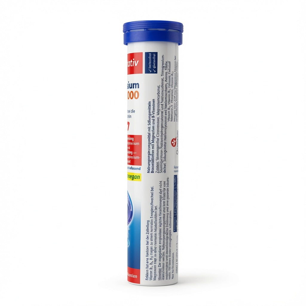 Doppelherz aktiv Magnésium 400 + B1+B6+B12 + Acide Folique – Comprimés Effervescents Citron-Pamplemousse | دوبلهيرتز مغنيسيوم 400 + فيتامينات B أقراص فوارة