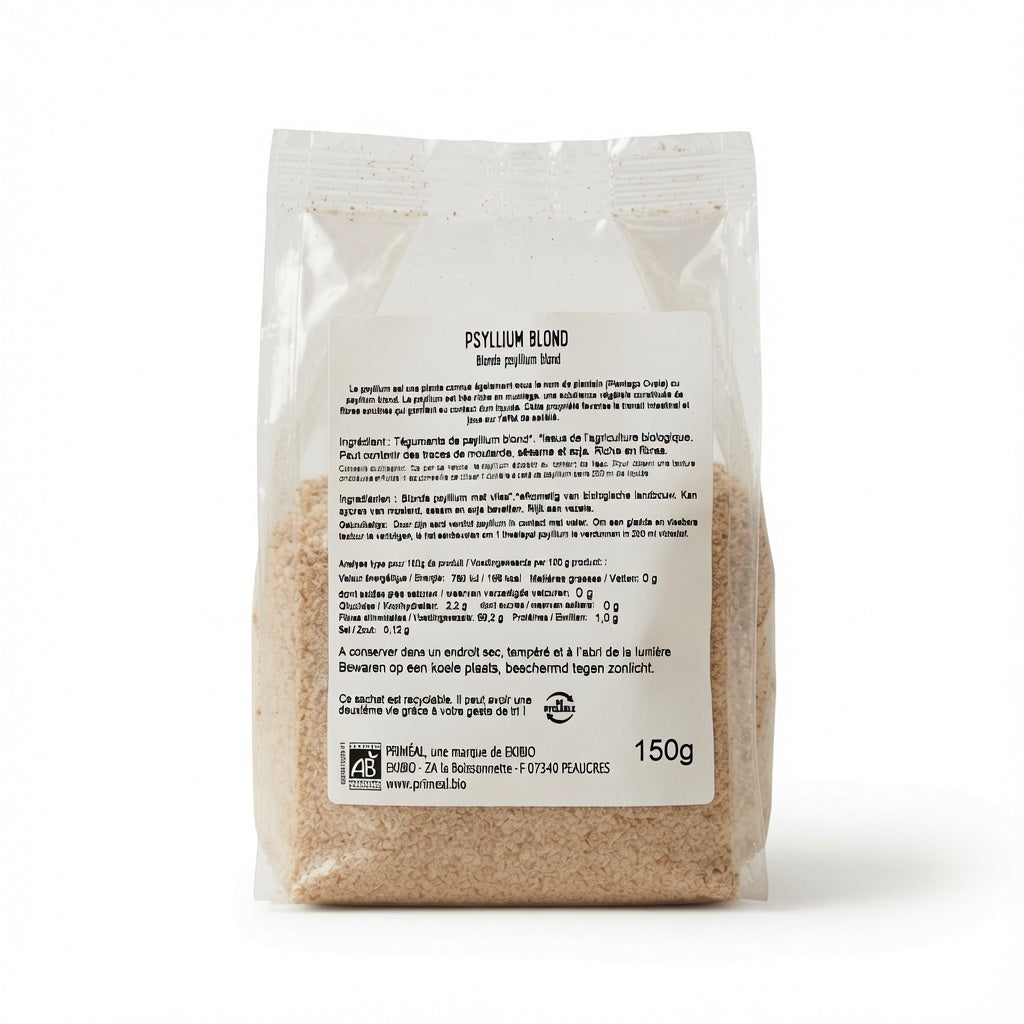 Priméal Psyllium Blond Bio 150g – قشور السيليوم البيضاء العضوية