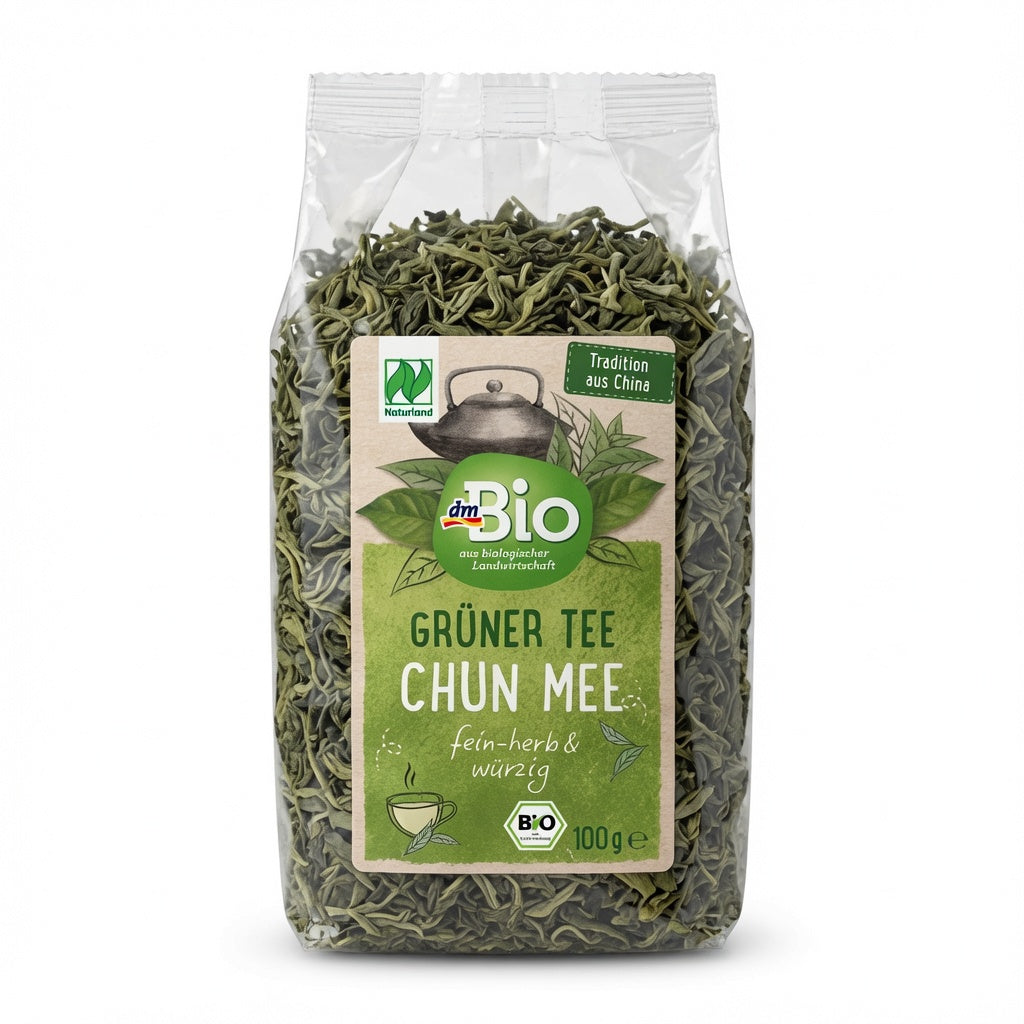 Thé Vert Chun Mee Traditionnel Qualité Naturland – 100g - شاي أخضر عضوي "تشون مي
