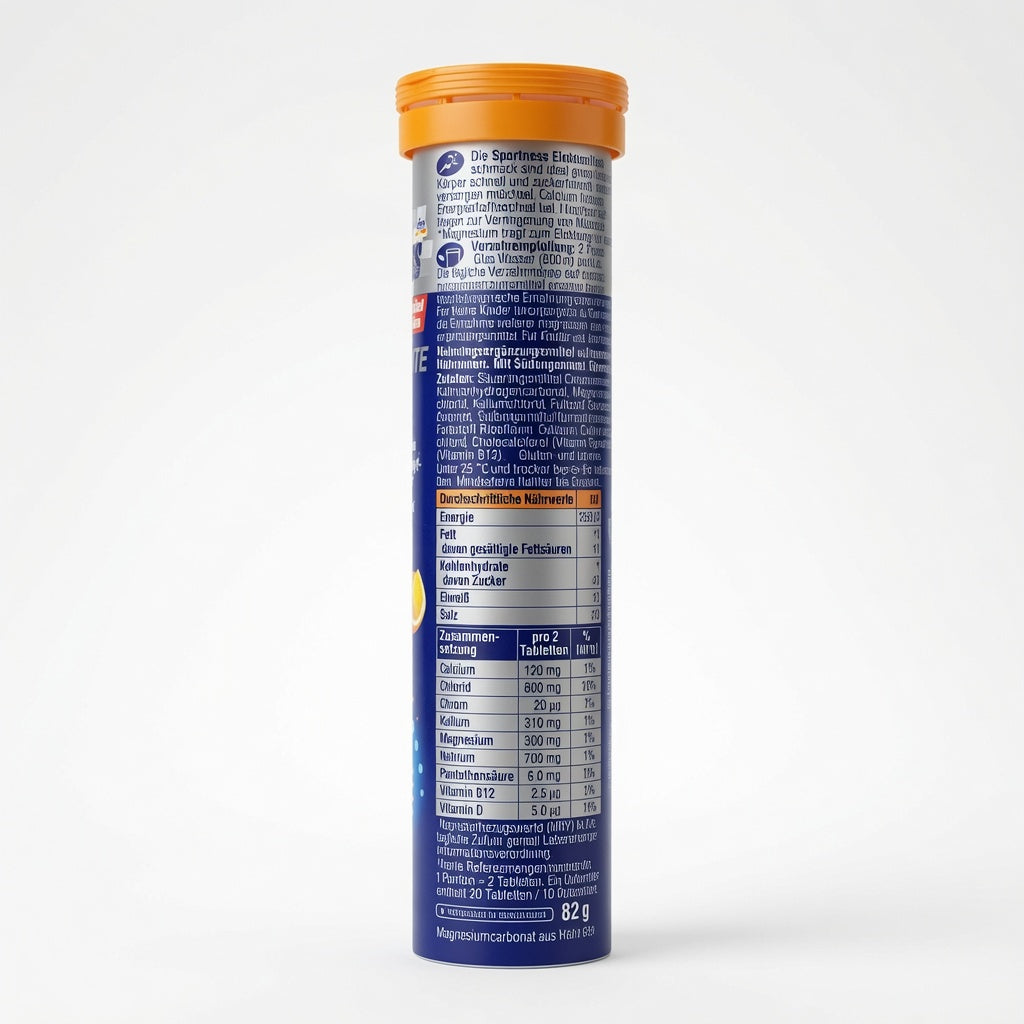 Sportness Elektrolyte Sport – Comprimés Effervescents Goût Orange | أقراص فوارة إلكتروليتات بنكهة البرتقال
