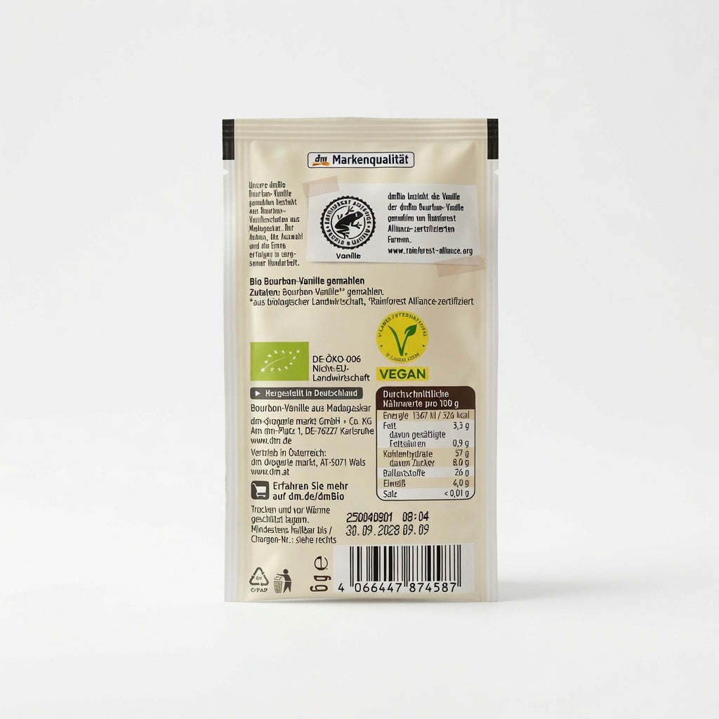 Poudre de Vanille Bourbon Bio - 100% Pure de Madagascar - 5g- فانيليا بوربون المطحونة العضوية