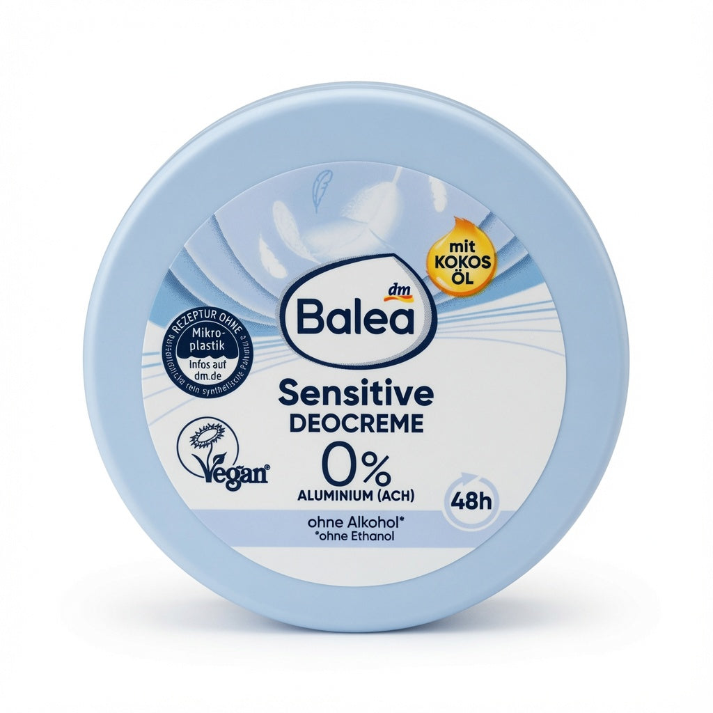 Balea Sensitive Deocreme – Crème Déodorante Sensitive 0% Aluminium (50ml) | كريم مزيل للعرق حساس بدون ألومنيوم