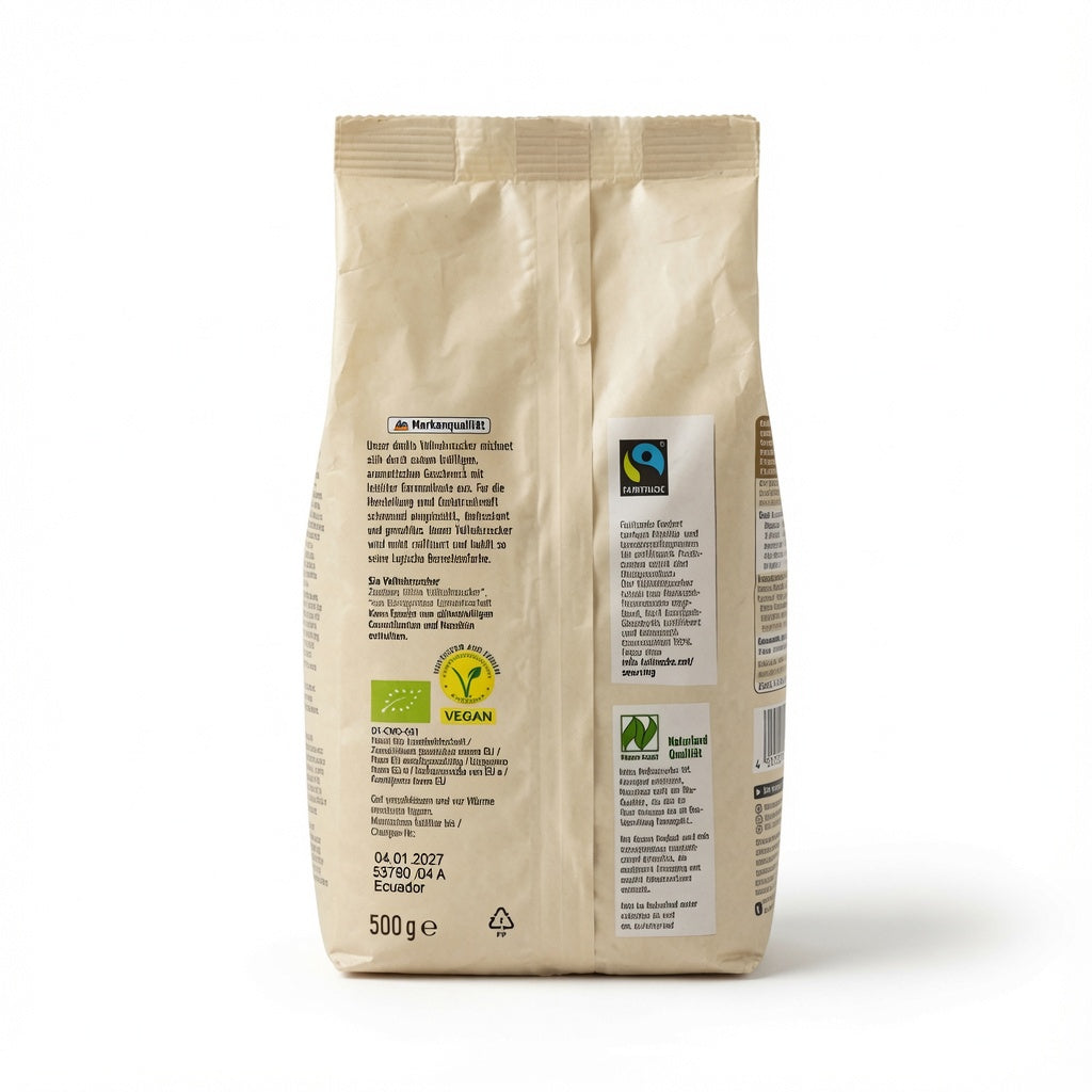 Sucre de Canne Intégral Bio Non Raffiné & Fairtrade 500g سكر قصب السكر الكامل العضوي